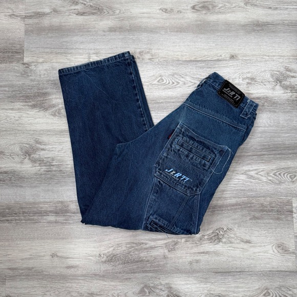 JZR77 Jeans Mens Size 34 Blue Carpenter Denim Urban Wear Pockets - Picture 1 of 8